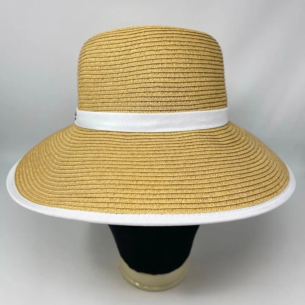 Sun N Sand Floppy Open Back Face Saver Sun Hat Cap 100% Paper Women’s OSFM